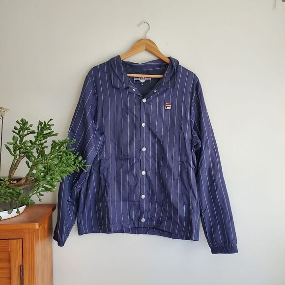 Vintage Fila light wind breaker snap buttons size medium - Picture 1 of 9